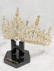 Vintage Crystal Tiara  Gold Wedding Hairpiece  Princess Tiara  Gold Headband