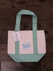Trader Joe   s Mini Pastel Canvas Tote Bag Set Of 4 Pink Blue Green Purple Nwt