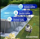 14in Sand Filter Pump Aquastrongabove Ground 3000 Gph 2 3rdshp  with Timer