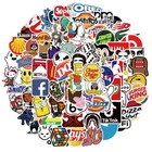 100 Pcs Stickers Bomb Vinyl Skateboard Guitar Luggage Pack  Brand Logo Decal
