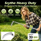 Rolkar Sickle Weeding Garden Tool  Hand Weed Scythe For Grass Cutting  Silver