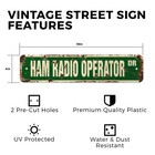 Ham Radio Operator Vintage Style Street Sign Metal Plastic 2 Two Way Radios