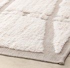 Hand Knotted From Natural Wool Vintage Moroccan Rug Color Ivoryarea Rug Handmade