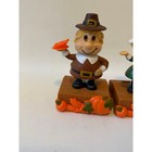 Solar Powered Dancing  Bobblehead Toy Thanksgiving - Set Of 2 Pilgrims