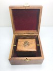 Vintage Wood Boxes Nesting Set Of 2 Anchor Inlaid Brass Nautical Trinket Hinge