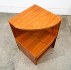 Mid Century Danish Modern Nightstand Solid Teak End Table Tray Storage Denmark