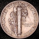 1939 Mercury Dime - Au - 90  Silver Winged Liberty 10c