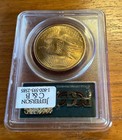 1907  20 Saint Gaudens Gold Double Eagle Pcgs Ms64