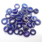 40 Pcs Cobalt Dutch Dogon Africa Trade Beads Antique Glass Scarce Old Collection