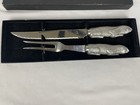 Arthur Court Aluminum Carving Set Fork And Knife Bunny Or Rabbit With Box
