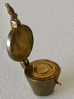 Vintage Antique Brass Apothecary Nesting Weights Set 6 Hinged Lid