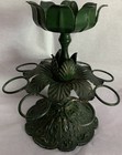 Epergne Eight Glass Horns  Metal Flower Vase  Centerpiece