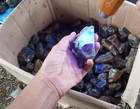 Small Pieces Of Natural Untreated Hq Rough Blue Amber Sumatra Indonesia