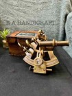 Nautical Brass Sextant With Leather Cover  Working Sextant Navigational Instrume