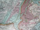 1902 Antique Map Of Vicinity Of New York City Brooklyn Long Staten Island
