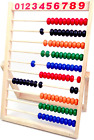 Wooden Counting Number Frame 10 Rows Abacus For Kids Learning Math 
