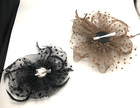 2 Women Fascinators Hat Flower Hair Clip Church  Tea Party  Wedding  Fun
