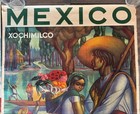 Original 1940s Mexico Xochimilco Travel Poster 26 7 8 X 36 1 2  Mex Govt Tourism