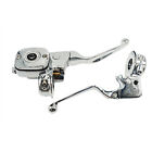 For Harley Softail Deluxe Fat Boy Chrome Brake Clutch Lever Pump Master Cylinder