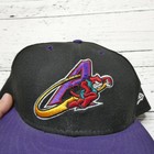 Minor League Baseball Hat Cap Fitted Mens 7 5 8 Black Purple Mascot Milb New Era
