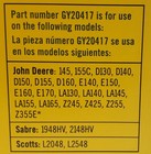 Oem John Deere Mulch Cover Fits 48    Deck - Gy20417   New   Free Shipping