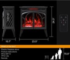 24inch Electric Fireplace Stove  Free-standing Infrared Fireplace Stove  Contro