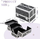 Portable Makeup Supply Train Case Cosmetic Organizer 2-tier Storage Kit Travel