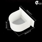 4 Pcs Parrot Cage Replacement Food And Water Cup  White Bird Feeders Winged Univ