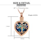 Crystal Heart Cremation Jewelry Tree Of Life Urn Ashes Memorial Necklace F women