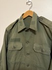Vintage 50s Korean War Us Army Military Hbt Field Button Shirt Size Large