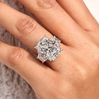 Elegant 10 00 Ct Radiant Lab Grown Diamond Engagement Ring Solid 14k White Gold