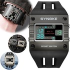 Men s Digital Sports Watch Led Screen Large Face Military Waterproof Wristwatch