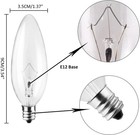 12-pack 60 Watt Chandelier Light Bulbs  Incandescent Candle Light Bulb - Warm Wh