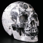 Huge 5 0  Picasso Jasper Carved Crystal Skull  Realistic  Crystal Healing