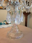 1   Two Arm Crystal  Candelabra Centerpiece   23  Tall Perfect Used Condition