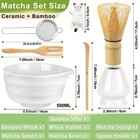 7 Pcs Matcha Whisk Set With Ceramic Bowl  Bamboo Scoop  Whisk  Holder  Sifter   