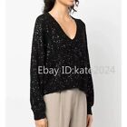 Womens Autumn New V-neck Long-sleeved Sequined Sweater For Brunello Cucinelli