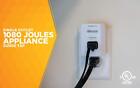 White Slim Surge Protector With 1080 Joules 1 Outlet Wall Tap Power Strip