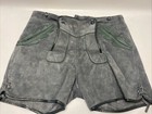Authentic Vintage Lederhosen Oktoberfest Men Suede Leather German 32    Waist Pant