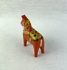 Vintage Miniature Hand Carved And Painted Wood Dala Horse Sweden 2 Inches High