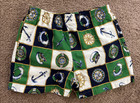Vtg Stephen Williams Cabana Nautical Terrycloth Lined Swim Set Jacket shorts-lg