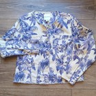 Tommy Bahama Linen Blazer Jacket - Tropical Floral Lightweight Buttons Pockets M