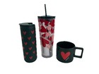 New Starbucks Cute Valentine s Day Love Wedding Hearts 3 X Cups Mugs Tumblers