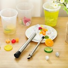 Honeydak 3pc Straw Hole Puncher Muddler 6 3in Stainless Lemonade Set