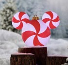 Disney Mickey Mouse Peppermint Led Light 15    Outdoor Christmas Large Ornament