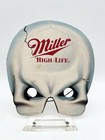 Vintage 90s Miller High Life Beer Skull Halloween Cardboard Mask Advertising