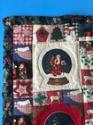 Vintage Handmade Patchwork Christmas Wall Hanging Quilt 23      x 25      
