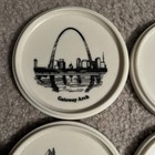 4 Vintage Acrylic St Louis City Landmarks Drink Coasters 4     