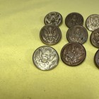 Original Ww Ii Us Military Uniform Buttons Lot Of 15 Great Seal 1   1 8   