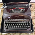 Antique Maroon Red Smith Corona Silent Working Vintage Typewriter